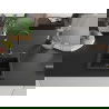 Mexen Milo vienguba granitinė plautuvė 435 x 410 mm, Juoda/Sidabrinis metallic, sifonas Juoda - 6505441000-73-B