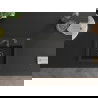 Mexen Milo granitinė vienos kameros kriauklė 435 x 410 mm, juoda/auksinė metalika, juodas sifonas - 6505441000-75-B