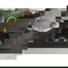 Mexen Gaspar pusantrinė granitinė plautuvė su džiovykle 737 x 475 mm, Juoda/Auksinė metallic, sifonas Auksinė - 6507731505-75-G