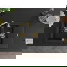 Mexen Gaspar pusantrinė granitinė plautuvė su džiovykle 737 x 475 mm, Juoda, sifonas Auksinė - 6507731505-77-G