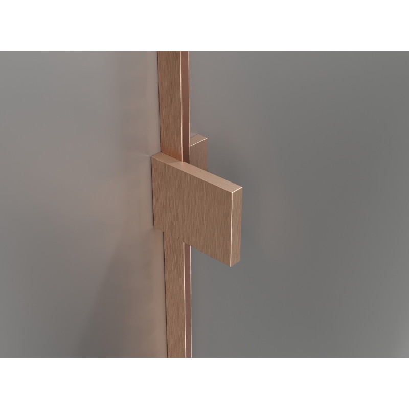 Mexen Lunar L Dviguba dušo kabina su dešiniuoju atidarymu 110 x 75 cm, skaidri, šlifuotas varis - 834L-110P-075L-65-00