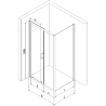 Mexen Apia stumdoma dušo kabina 130 x 70 cm, Skaidrus, Juoda - 840-130-070-70-00