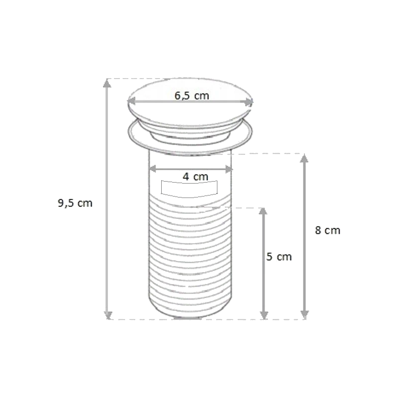 Mexen kamštis klik-klak apvalus su persipylimu, antikinė bronza - 79920-30