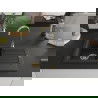 Mexen Pablo vienguba granitinė plautuvė su džiovykle 752 x 436 mm, Juoda/Auksinė metallic, sifonas Auksinė - 6510751010-75-G