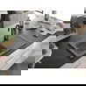 Mexen Pablo granito plautuvė su vienu dubeniu ir drenažu, 752 x 436 mm, pilka, juodas sifonas - 6510751010-71-B