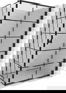 Mexen Mist-B  dušo kabina su dešiniais atveriamais durimis 90 x 70 cm, juodas tinklelis, juoda - 8A2T-090-070-70-77-P