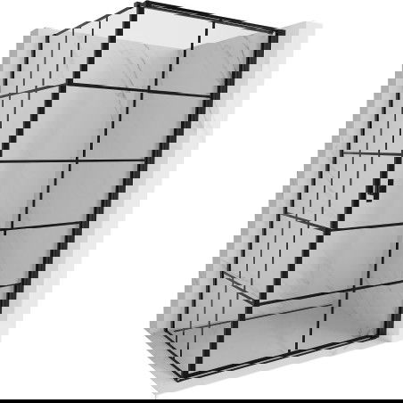 Mexen Mist-B dešrainės kabina su atidaromomis durimis, dešininė, 70 x 80 cm, juodas tinklelis, juodas - 8A2T-070-080-70-77-P