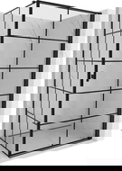 Mexen Mist-B dešinė varstoma dušo kabina 90 x 80 cm, juodas tinklelis, juoda - 8A2T-090-080-70-77-P