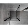 Mexen Mist-B kairė pusėn atveriama dušo kabina 80 x 80 cm, juodas rėmas, juoda - 8A2T-080-080-70-70-L