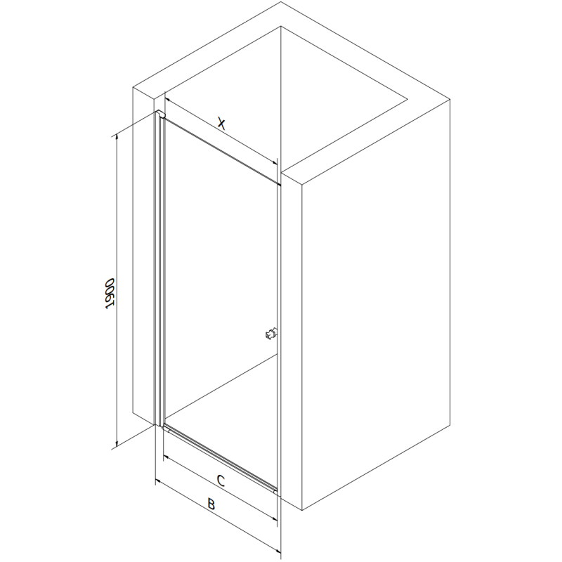 Mexen Pretoria varstomos dušo kabinos 100 x 100 cm, permatomas, auksinis - 852-100-100-50-00