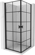 Mexen Mist-B Dviguba dušo kabina, atveriama, 70 x 70 cm, juodas tinklelis, juoda - 8A2-070L-070P-70-77