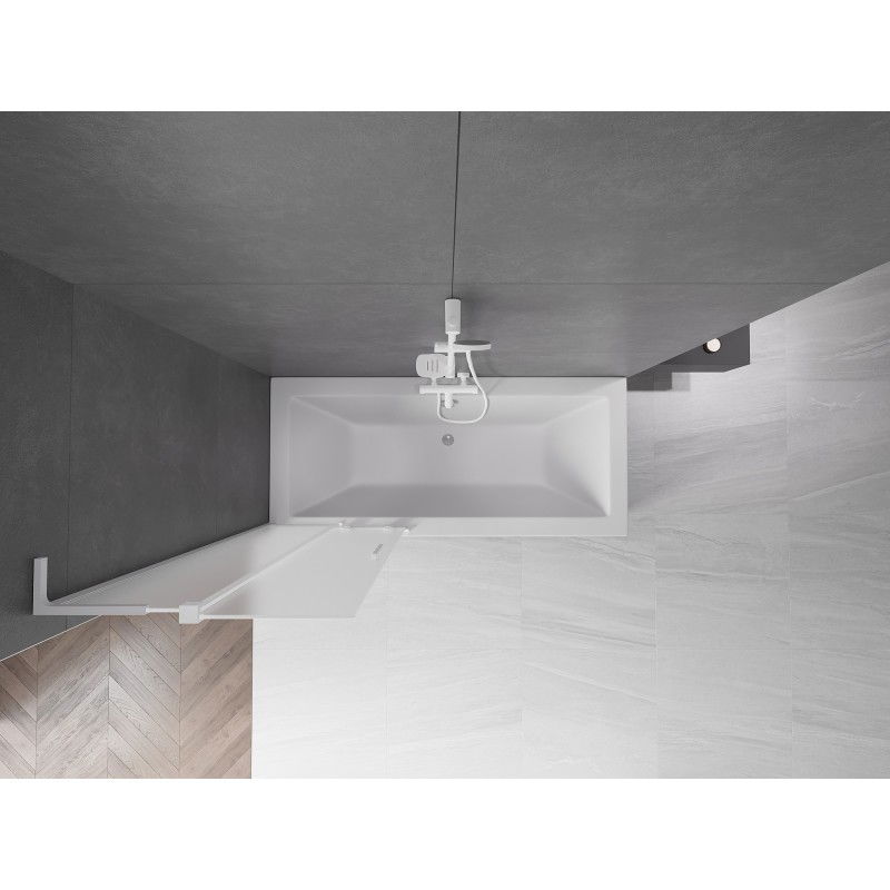 Mexen Velar L vonios pertvara su dvigubais stumdomais varteliais 75 x 150 cm, šalčiai, baltas - 896-075-003-31-20