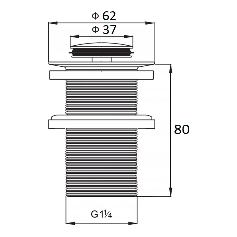 Mexen kamštis klik-klak mažas apvalus, juodas - 79915-70