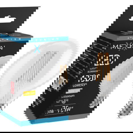 Mexen Vintis LED lemputė, E27, G95, 10W, Šilta - 2700K, 1320 lm, skaidri - L157-E27-1027-00