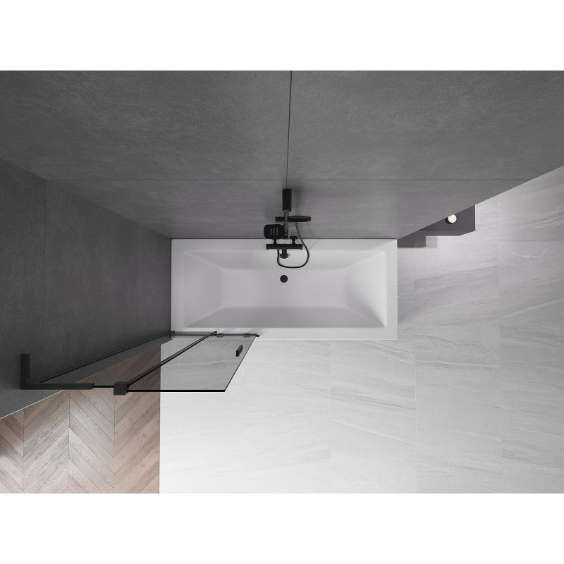 Mexen Velar L vonios pertvara su 2 slankiojančiais sparnais 70 x 150 cm, grafitas, juoda - 896-070-003-41-70