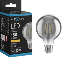Mexen Vintis LED kaitinimo siūlelio lemputė E27, G80, 2W, Šilta - 2200K, 150 lm, dūminė - L155-E27-0222-70