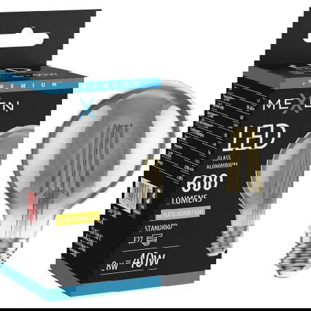 Mexen Vintis LED kaitinimo siūlelio lemputė E27, G80, 8W, Šilta - 2200K, 600 lm, dūminė - L155-E27-0822-70