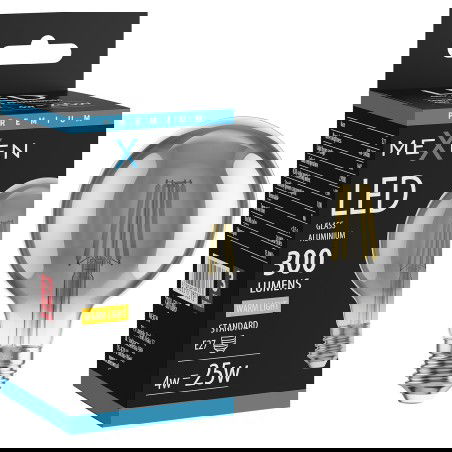 Mexen Vintis LED filamentinė lemputė E27, G80, 4W, Šilta - 2700K, 300 lm, dūminė - L155-E27-0427-70