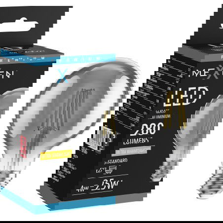 Mexen Vintis LED gijų lemputė E27, G80, 4W, Šilta - 2200K, 280 lm, dūminė - L155-E27-0422-70