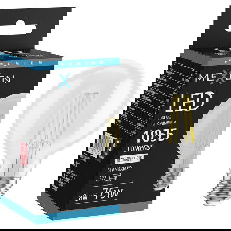 Mexen Vintis LED siūlelio lemputė E27, G80, 8W, Neutrali - 4000K, 1055 lm, skaidri - L155-E27-0840-00