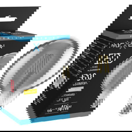 Mexen Vintis LED kaitinamosios siūlo lemputė E27, G125, 6W, Šilta - 2700K, 510 lm, dūminė - L158-E27-0627-70