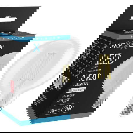 Mexen Vintis LED lemputė E27, G125, 10W, Natūrali - 4000K, 1320 lm, skaidri - L158-E27-1040-00