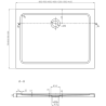 Mexen Apia stiklinė dušo kabina 120 x 100 cm, skaidri, auksinė + Flat dušo padėklas, baltas - 840-120-100-50-00-4010G