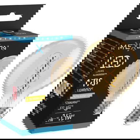Mexen Vintis Kaitinimo spiralės LED lemputė E27, G80, 2W, Šilta - 2200K, 170 lm, gintarinė - L165-E27-0222-50