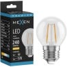 Mexen Vintis LED filamentinė lemputė E27, G45, 2W, Šilta - 2700K, 240 lm, skaidri - L156-E27-0227-00