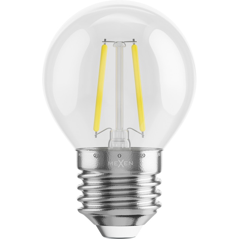 Mexen Vintis LED siūlelio lemputė E27, G45, 2W, Neutralus - 4000K, 240 lm, skaidri - L156-E27-0227-00 - L156-E27-0240-00