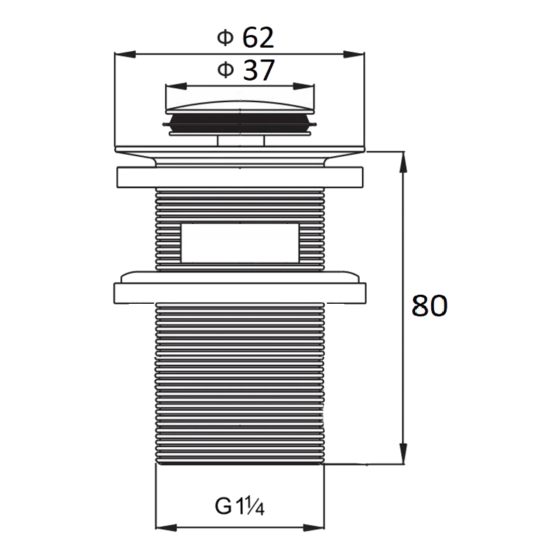 Mexen kamštis klik-klak mažas apvalus su persipylimu, juodas - 79925-70