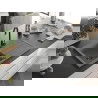 Mexen Bruno granito plautuvė 1-dubens su nusausinimo zona 795 x 495 mm, pilka, juodas sifonas - 6513791010-71-B