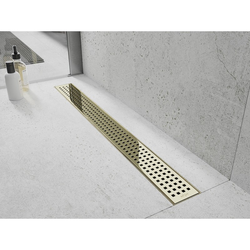 Mexen Flat M08 linijinio nutekėjimo dangtis 80 cm, auksinis - 1525080