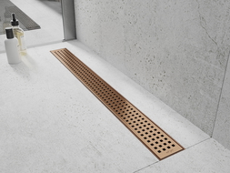 Mexen Flat 360° M08 linijinis pasukamas nutekėjimas 100 cm, matinė vario spalva - 1C25100-40