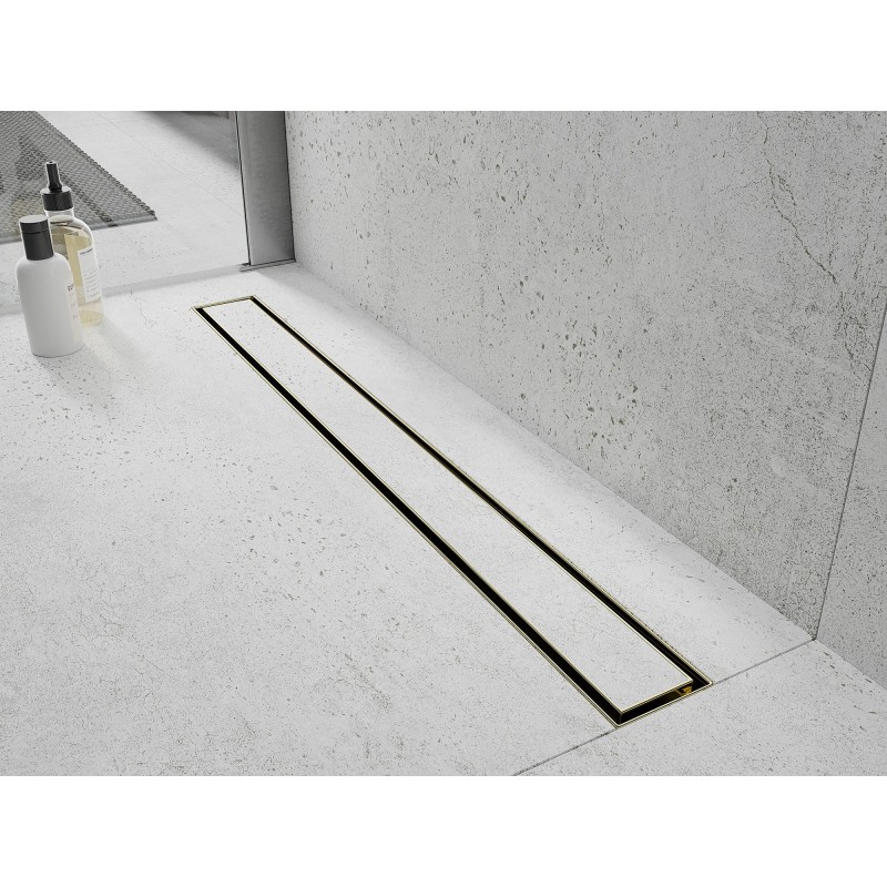 Mexen Flat M13 maskuotė 2viename grindiniam latakui 60 cm, auksinė - 1519060