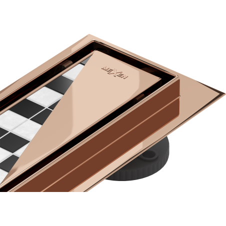 Mexen Flat M13 linijinis nutekėjimas 2-in-1 130 cm, rožinis auksas - 1610130