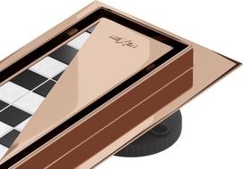 Mexen Flat 360° M13 pasukama linijinė nutekėjimo sistema 2-in-1 60 cm, rožinis auksas - 1610060-40