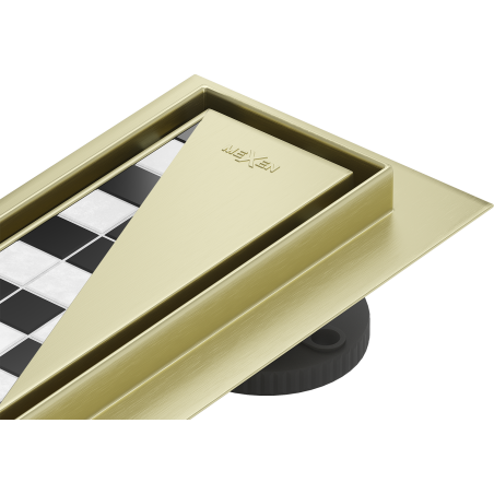 Mexen Flat 360° M13 sukamasis linijinis nutekėjimas 2in1 100 cm, auksinis šlifuotas - 1A10100-40