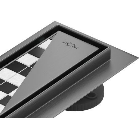 Mexen Flat M13 linijinis sifonas 2 viename, 60 cm, šlifuotas ginklų pilkasis - 1E10060-15