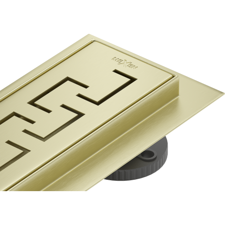 Mexen Flat 360° M15 pasukama linijinė nutekėjimo sistema 100 cm, auksinis šepetuotas - 1A24100-40