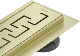 Mexen Flat 360° M15 pasukama linijinė nutekėjimo sistema 100 cm, auksinis šepetuotas - 1A24100-40