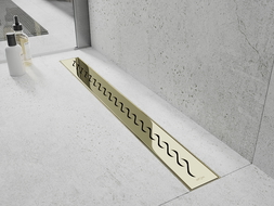 Mexen Flat M18 linijinio nutekėjimo dangtis 70 cm, auksinė - 1523070