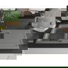 Mexen Andres pusantrinė granitinė plautuvė su džiovykle 1000 x 500 mm, Pilka, sifonas Juoda - 6515101510-71-B