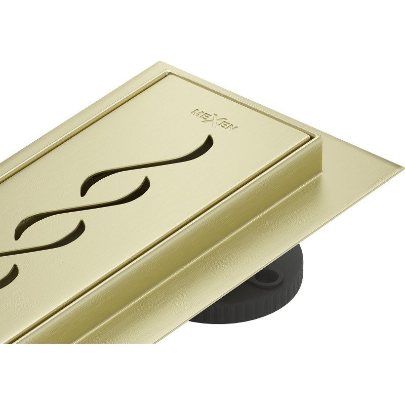 Mexen Flat 360° M18 pasukamoji linijinė nutekėjimo sistema 50 cm, auksinė šlifuota - 1A23050-40