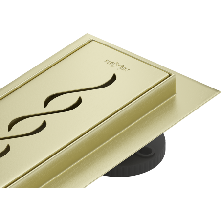 Mexen Flat 360° M18 pasukamoji linijinė nutekėjimo sistema 50 cm, auksinė šlifuota - 1A23050-40