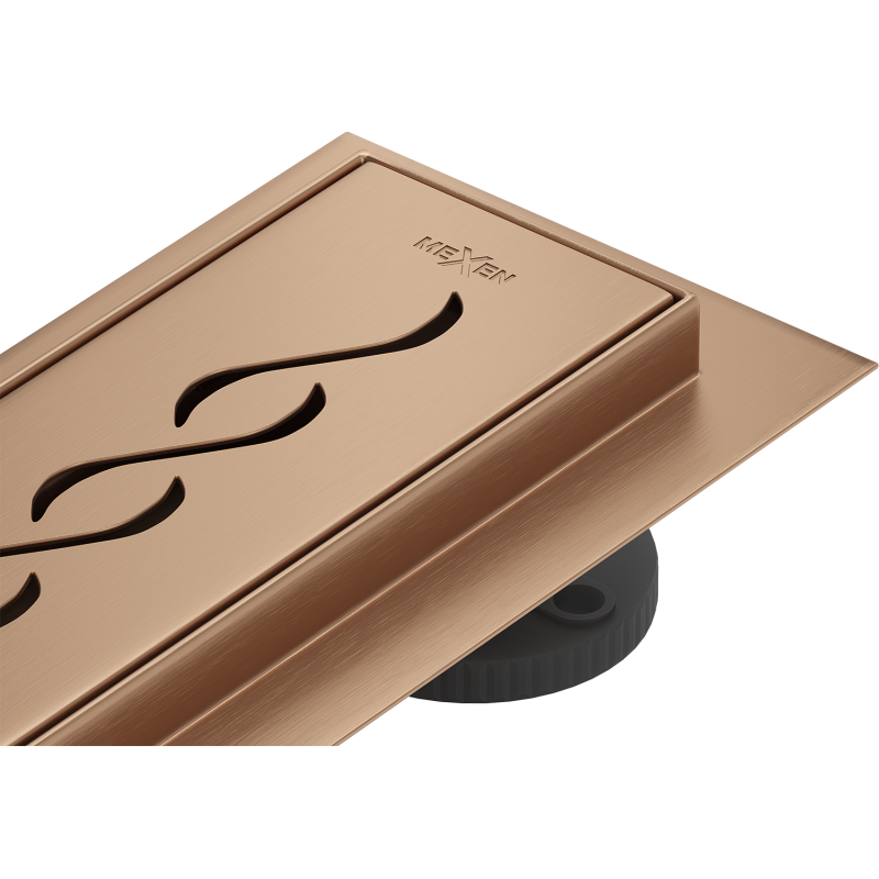 Mexen Flat 360° M18 pasukama linijinė nutekėjimo sistema 100 cm, šlifuota varis - 1C23100-40