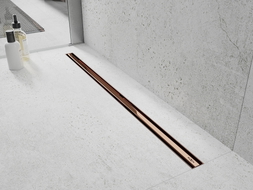 Mexen Flat 360° Slim sukamojo linijinio nutekėjimo ilgis 70 cm, rožinis auksas - 1641070