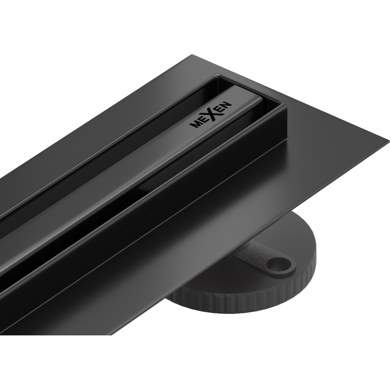 Mexen Flat 360° Slim juostos formos pasukamas drenažas 50 cm, juodas - 1741050