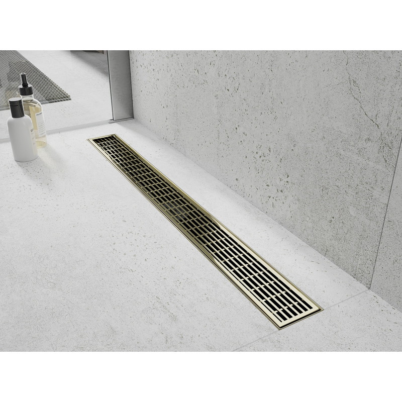 Mexen Flat 360° M33 besisukantis linijinis nutekėjimas 100 cm, auksinis - 1533100-40
