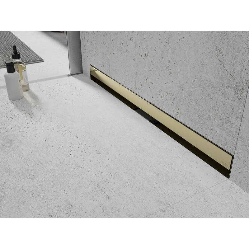 Mexen Flat Wall sieninis linijinis nutekėjimas 2in1 90 cm, auksinis - 1530090